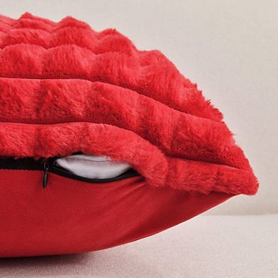 2-Piece Fluffy Faux Throw Pillow Cases