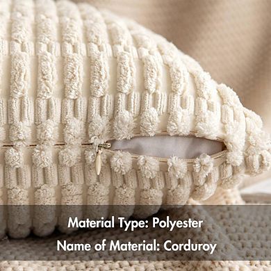2-Piece Stylish Corduroy Throw Pillow Cases