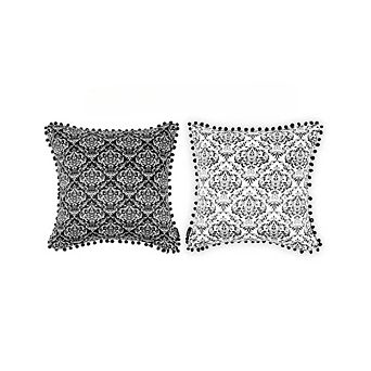 2 pc Damask Decorative Throw Pillow Cases