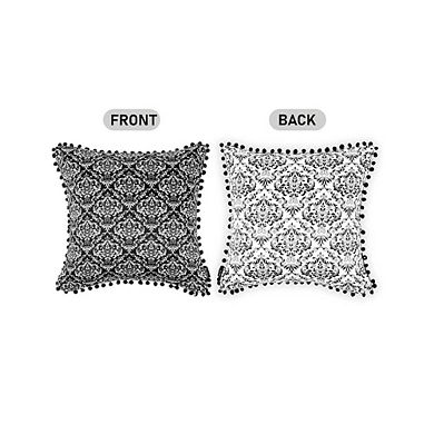 2-Piece Damask Decorative Throw Pillow Cases