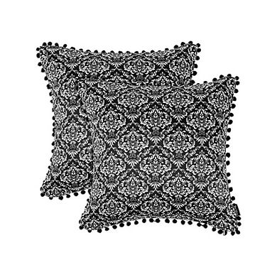 2-Piece Damask Decorative Throw Pillow Cases
