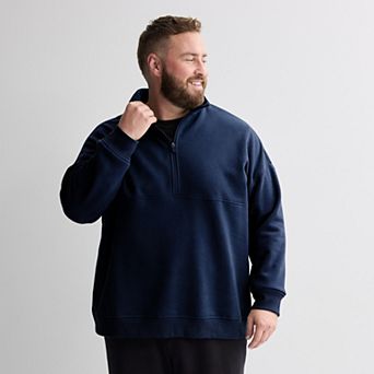 Big & Tall Tek Gear® Relaxed Half Zip Pullover