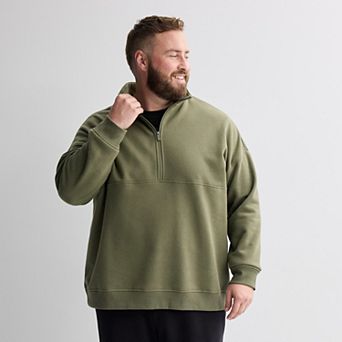 Big & Tall Tek Gear® Relaxed Half Zip Pullover