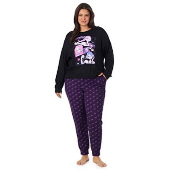 Plus Size Beauty Sleep Social K-Pop Demon Hunters Pajama Top & Pajama Joggers Set