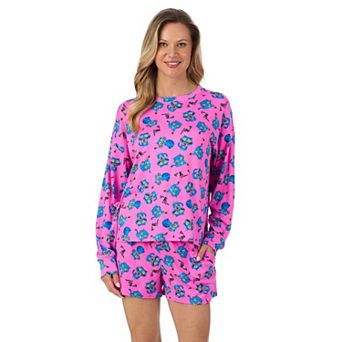 Women's Beauty Sleep Social K-Pop Demon Hunters Long Sleeve Pajama Top & Pajama Shorts Set