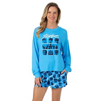 Women's Beauty Sleep Social K-Pop Demon Hunters Long Sleeve Pajama Top & Pajama Shorts Set