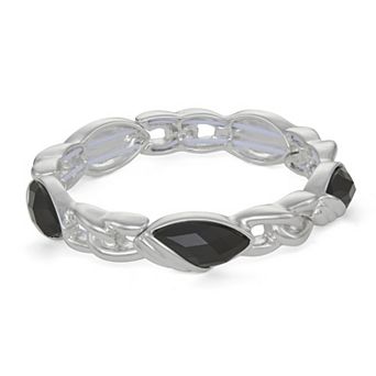 Napier Silver Tone Night Out Stretch Bracelet