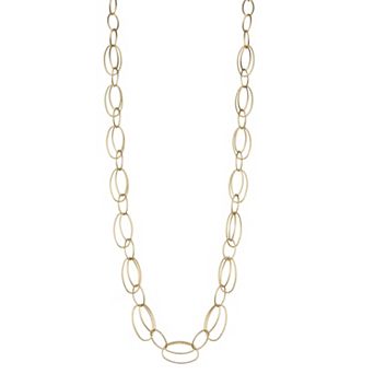 Napier Gold Tone Golden Orbit Strandage Necklace