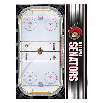 NHL Ottawa Senators Hockey Rink Raschel Throw Blanket