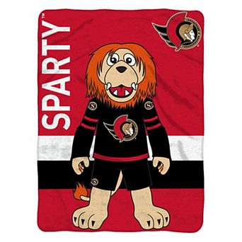 NHL Ottawa Senators Sparty Raschel Throw Blanket