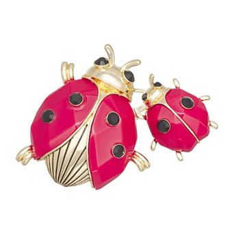 Napier Gold Tone Ladybug Pin