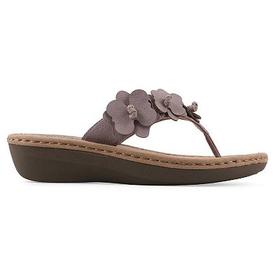 Cliffs by White Mountain Cassilia Women's Floral Wedge Sandals