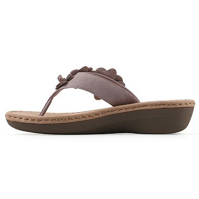 Cliffs by White Mountain Cassilia Women's Floral Wedge Sandals