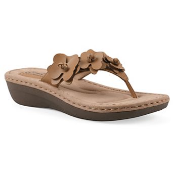 Cliffs by White Mountain Cassilia Women's Floral Wedge Sandals