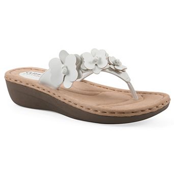 Cliffs by White Mountain Cassilia Women's Floral Wedge Sandals