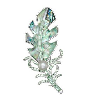 Napier Silver Tone Elevated Feather Pin