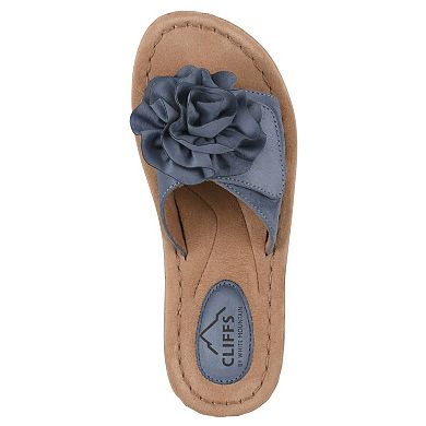 Cliffs by White Mountain Casmyn Women's Floral Slide Sandals