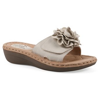 Cliffs by White Mountain Casmyn Women's Floral Slide Sandals