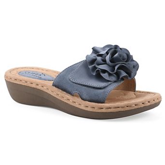 Cliffs by White Mountain Casmyn Women's Floral Slide Sandals