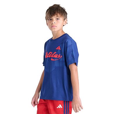 Boys adidas Short Sleeve Loose Fit World Cup Graphic Tee