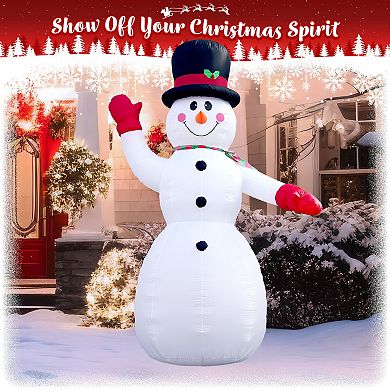 G128 14.76 ft H Snowman Christmas Inflatable Decor with LED Lights