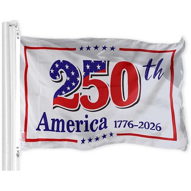 G128 America 1776-2026 250th Anniversary Flag 3x5ft 1PK Double