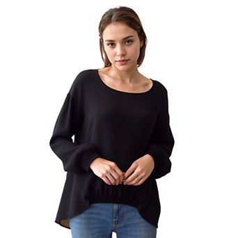 Hi-lo Elastic Banded Hem Top