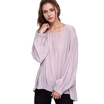 Hi-lo Elastic Banded Hem Top