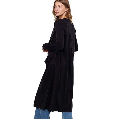 Wrap Trench Coat In Black