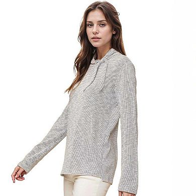 Self-tie Mock Neck Sweater Top