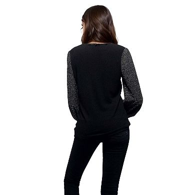 Ribbed Round Neck Top