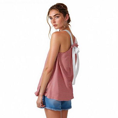 Tied Halter Back Sleeveless Top