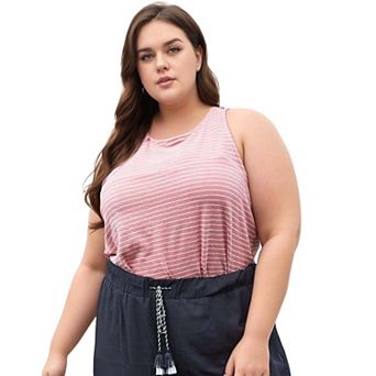 Plus Size Tied Halter Back Sleeveless Top