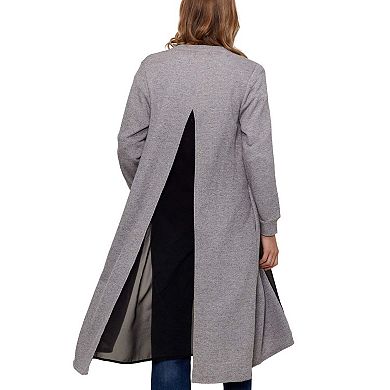 Longline Chiffon Contrast Cardigan