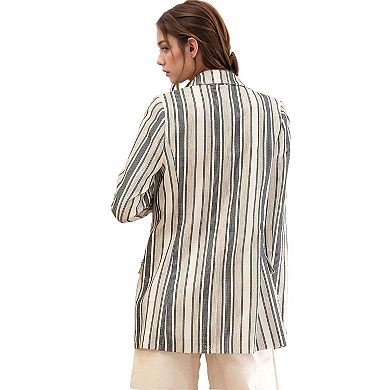 Stripe Blazer in Blue White