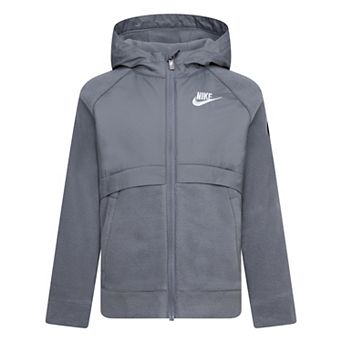 Baby & Toddler Boys Nike Lightweight Fleece Water Resistant Hooded Zip Up Jacket