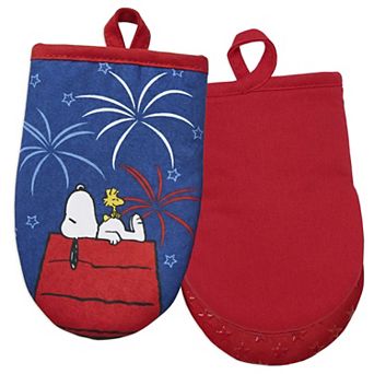 Best Brands Peanuts Americana 2-Pack Silicone Grip Mini Oven Mitt Set