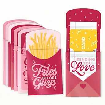 Big Dot of Happiness Assorted Perfect Pair Galentine's Day Gift Card Holders, Nifty Gifty Pack, 8 ct