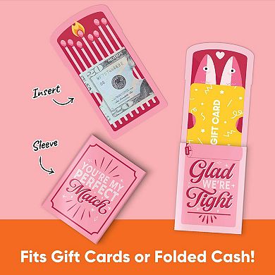 Big Dot of Happiness Assorted Perfect Pair Galentine's Day Gift Card Holders, Nifty Gifty Pack, 8 ct