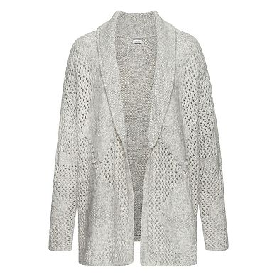 Lascana Women's Diamond Open Work Knit Cardigan