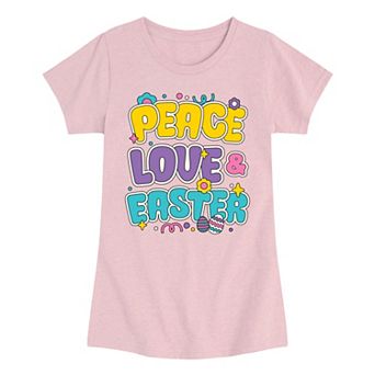 Girls 7-16 Peace Love Easter Graphic Tee