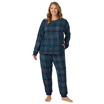 Plus Size Cuddl Duds® Pajama Knit Crewneck Top & Pajama Jogger Set