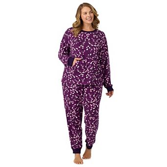 Plus Size Cuddl Duds® Pajama Sweater Knit Crewneck Top & Pajama Jogger Set