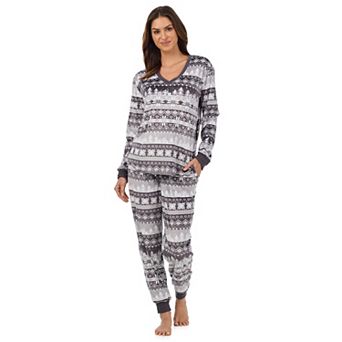 Petite Cuddl Duds® V-Neck Pajama Top & Pajama Joggers Set