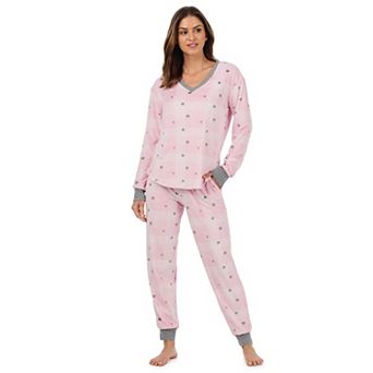 Petite Cuddl Duds® V-Neck Pajama Top & Pajama Joggers Set