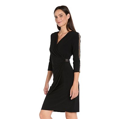 Petite R&M Richards V-Neck Wrap Dress