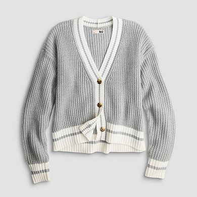 Juniors SO® Tipped Cardigan