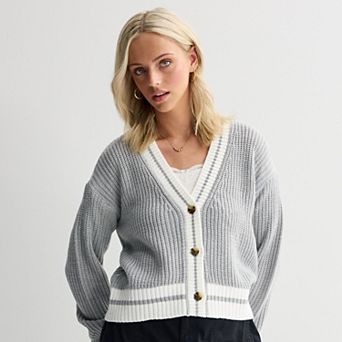Juniors SO® Tipped Cardigan