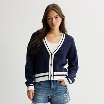Juniors SO® Tipped Cardigan