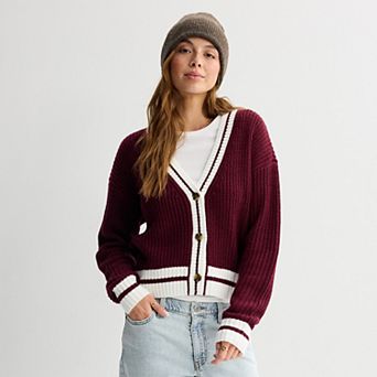 Juniors SO® Tipped Cardigan